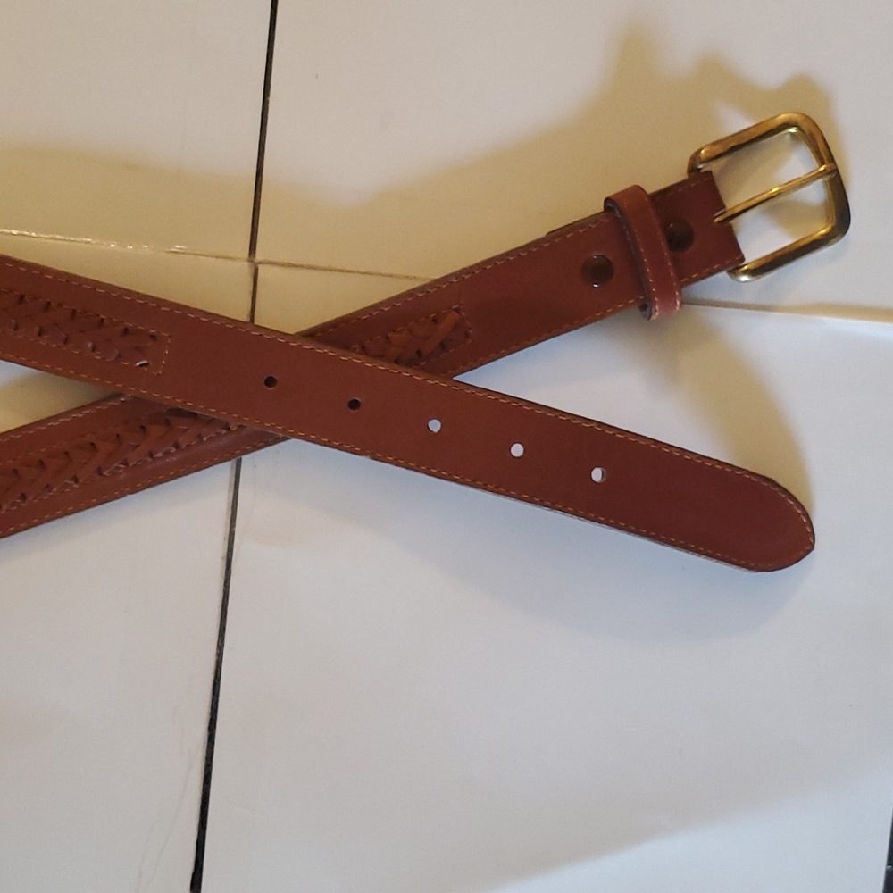 New with tags Vintage genuine Leather Mens brown belt in different sizes - Picture 5 of 7